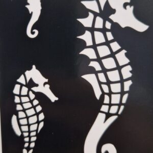 Tattoo-Schablone Seepferdchen/ NETTOPREIS!