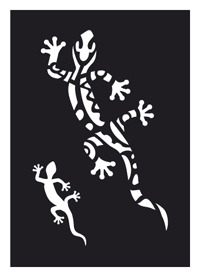 Tattoo-Schablone Gecko/ NETTOPREIS!