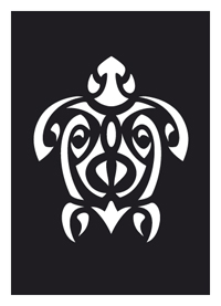 Tattoo-Schablone Maori Schildkröte/ NETTOPREIS!