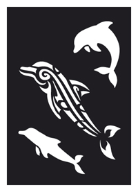 Tattoo-Schablone Delphin/ NETTOPREIS!