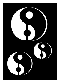 Tattoo-Schablone Yin & Yang/ NETTOPREIS!