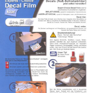 Decal Film klar für Ink-Jet