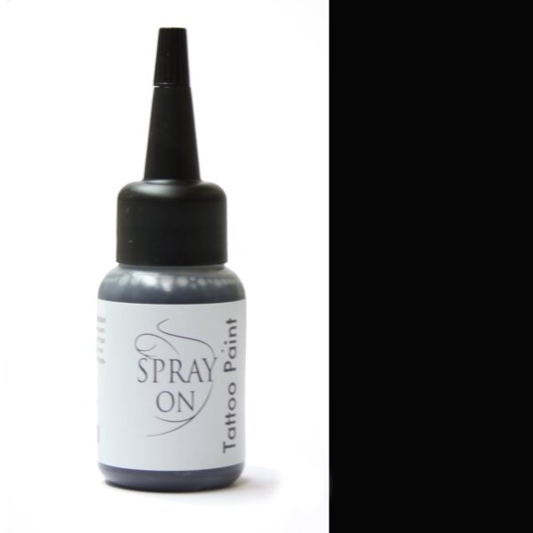 Airbrush Tattoo Farbe SprayOn, schwarz, 30ml